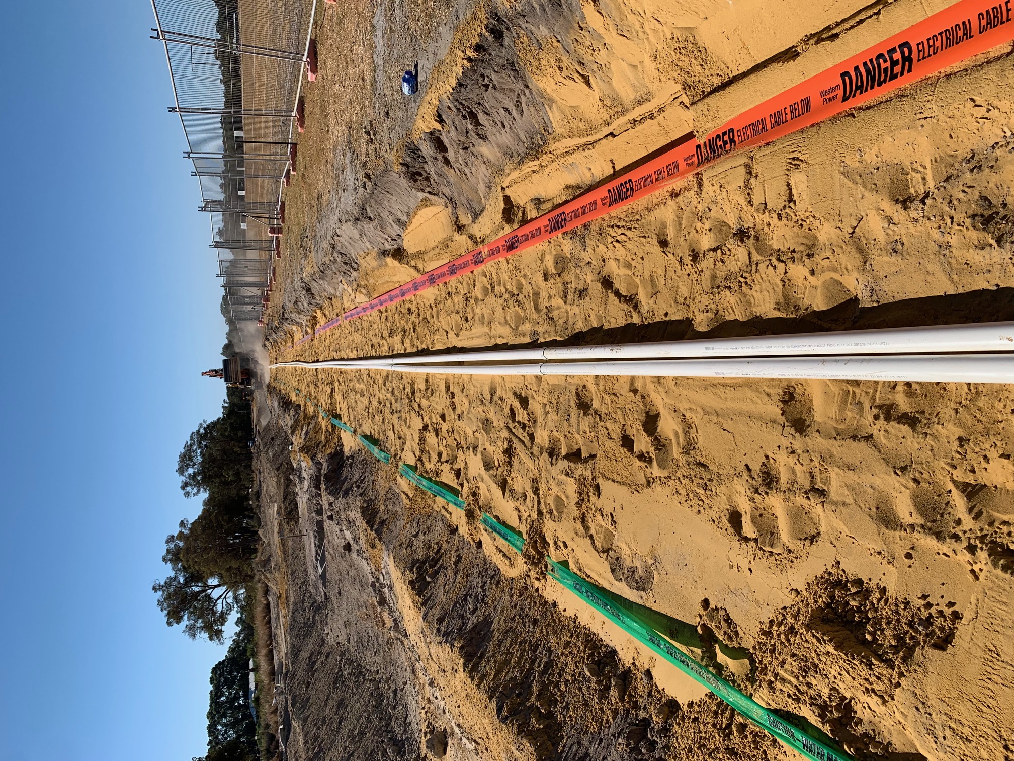 Trenching and conduit installation